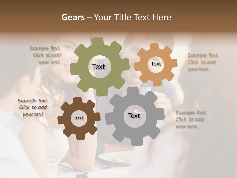 A Group Of People Sitting Around A Table Drinking Wine PowerPoint Template