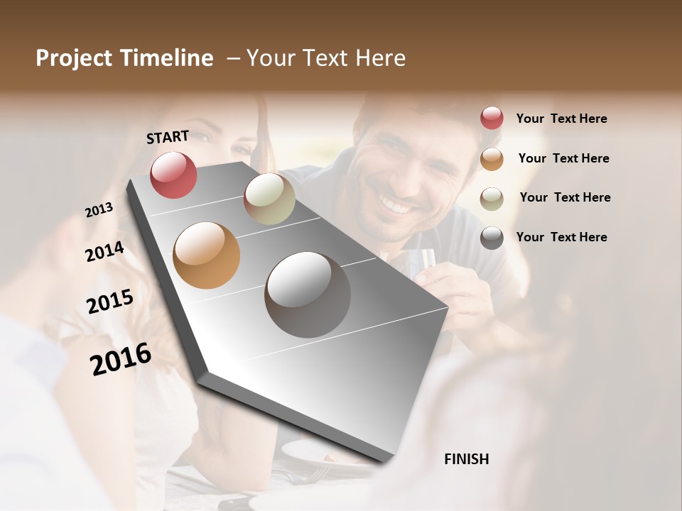 A Group Of People Sitting Around A Table Drinking Wine PowerPoint Template
