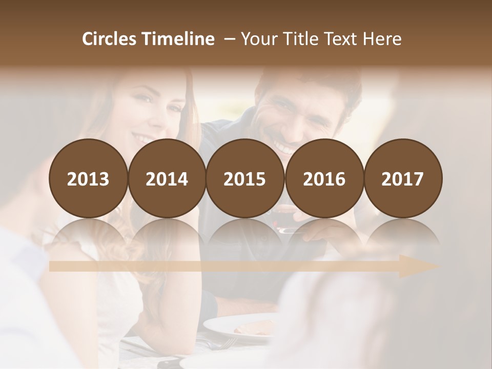 A Group Of People Sitting Around A Table Drinking Wine PowerPoint Template