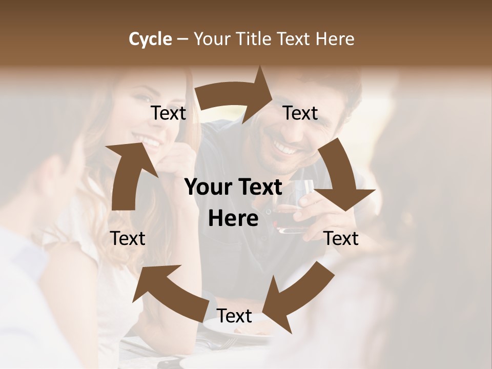 A Group Of People Sitting Around A Table Drinking Wine PowerPoint Template