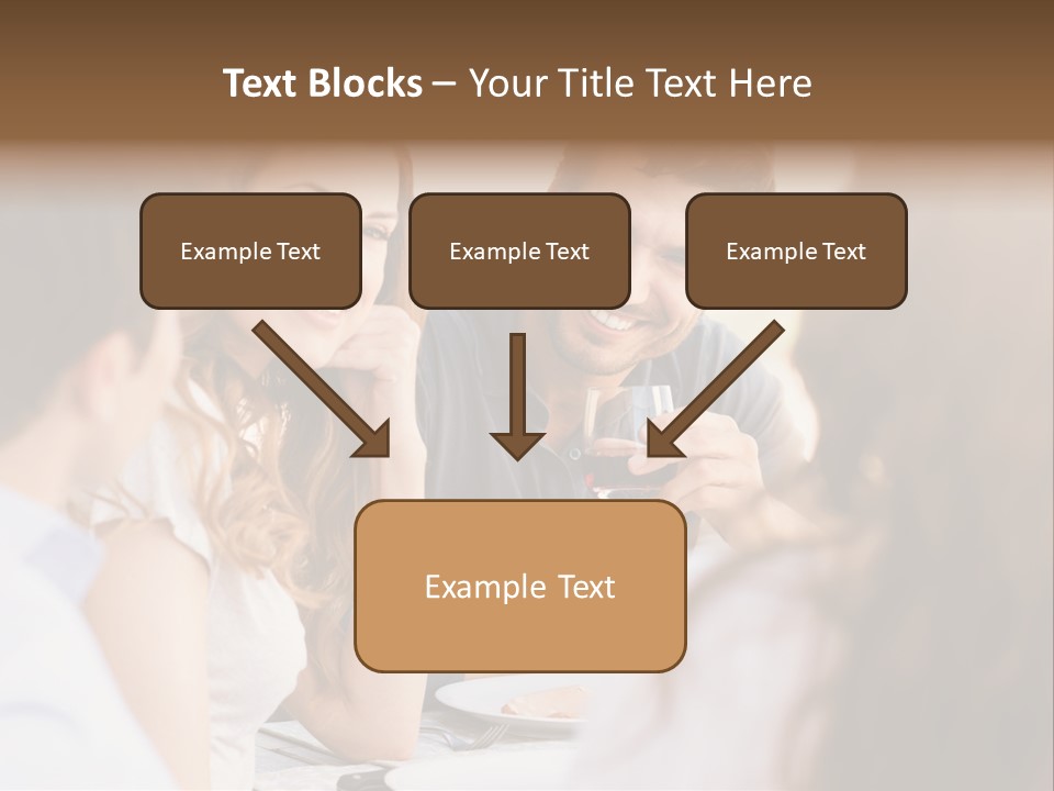 A Group Of People Sitting Around A Table Drinking Wine PowerPoint Template