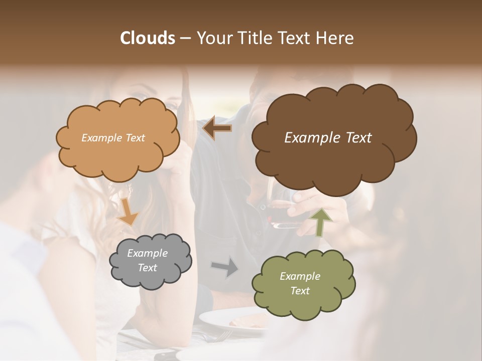 A Group Of People Sitting Around A Table Drinking Wine PowerPoint Template