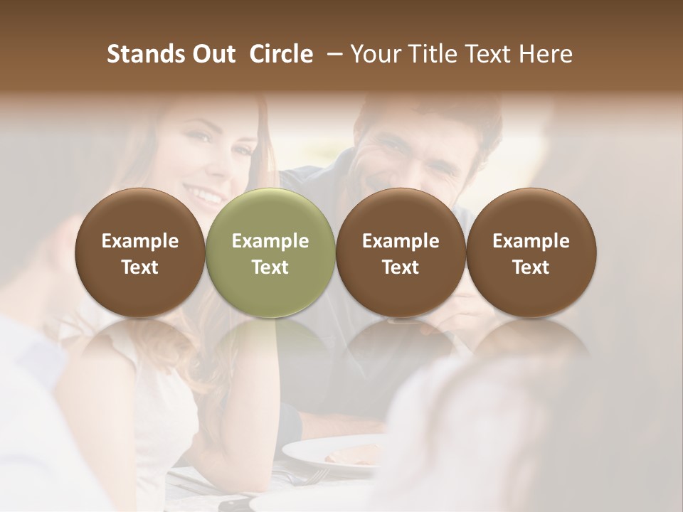 A Group Of People Sitting Around A Table Drinking Wine PowerPoint Template