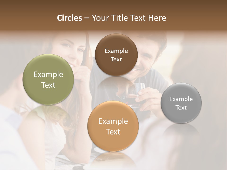 A Group Of People Sitting Around A Table Drinking Wine PowerPoint Template