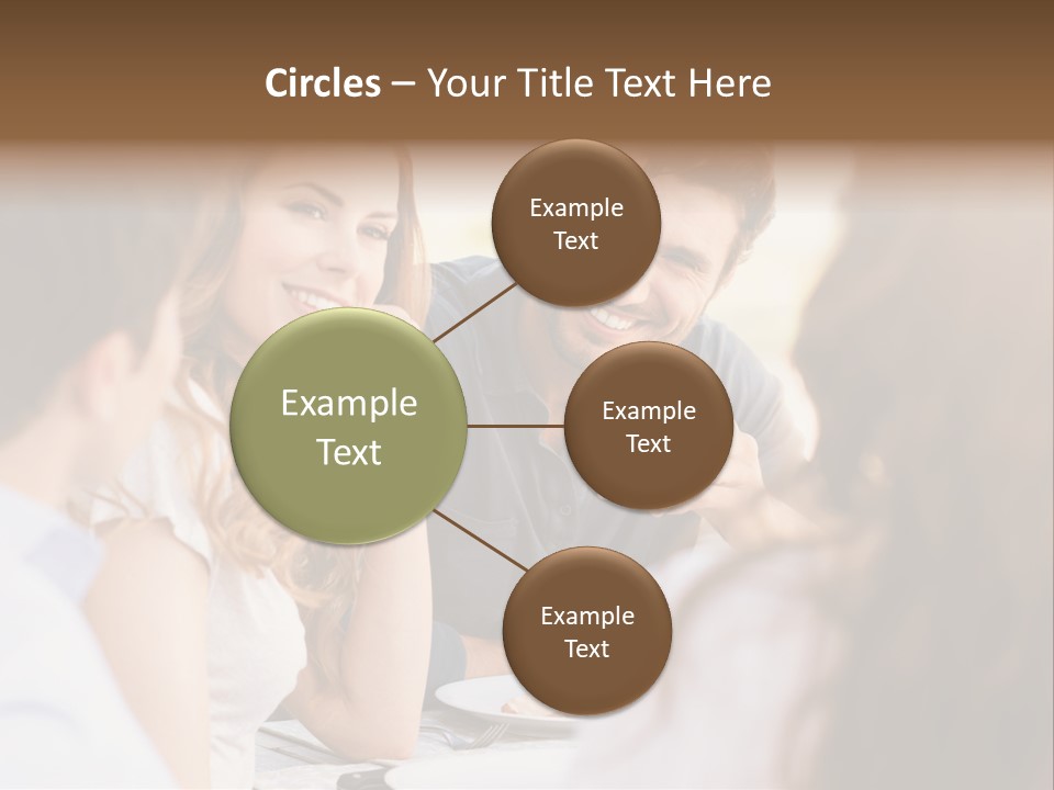 A Group Of People Sitting Around A Table Drinking Wine PowerPoint Template