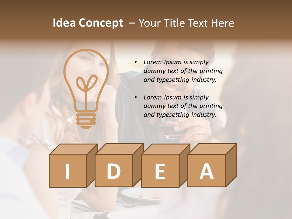 A Group Of People Sitting Around A Table Drinking Wine PowerPoint Template