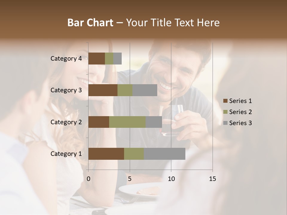 A Group Of People Sitting Around A Table Drinking Wine PowerPoint Template