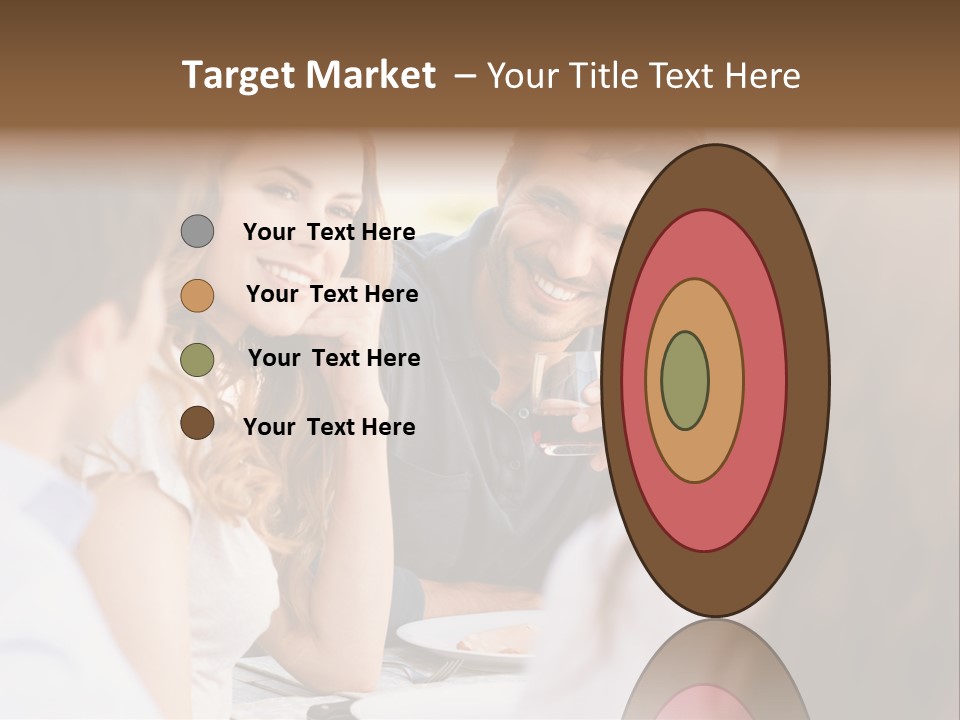 A Group Of People Sitting Around A Table Drinking Wine PowerPoint Template