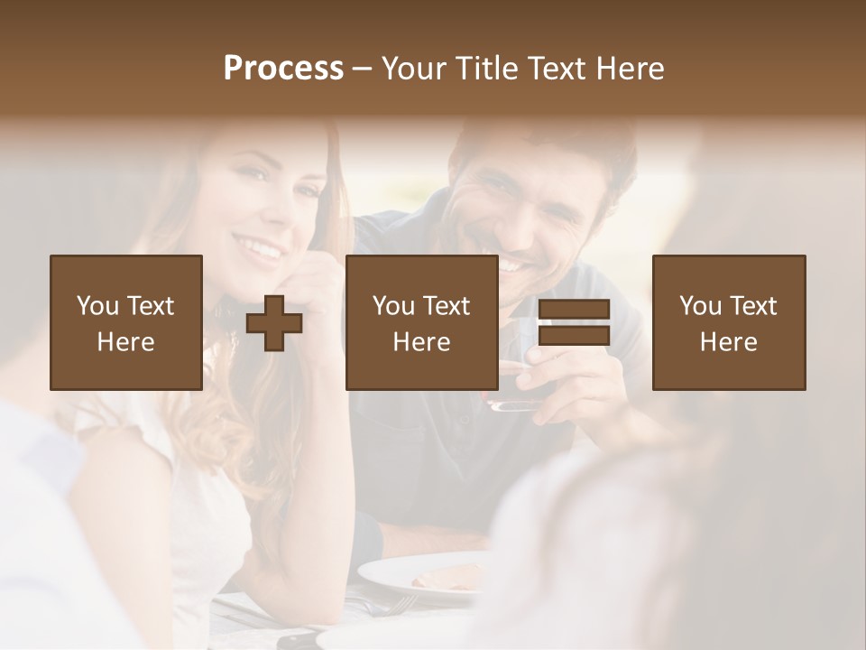 A Group Of People Sitting Around A Table Drinking Wine PowerPoint Template