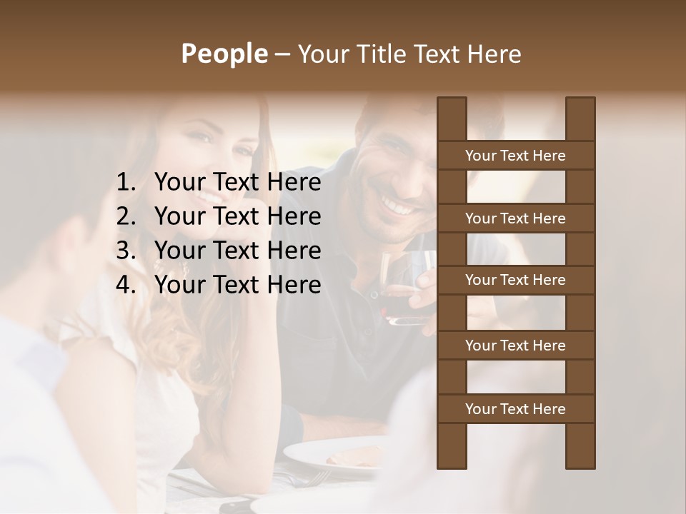 A Group Of People Sitting Around A Table Drinking Wine PowerPoint Template