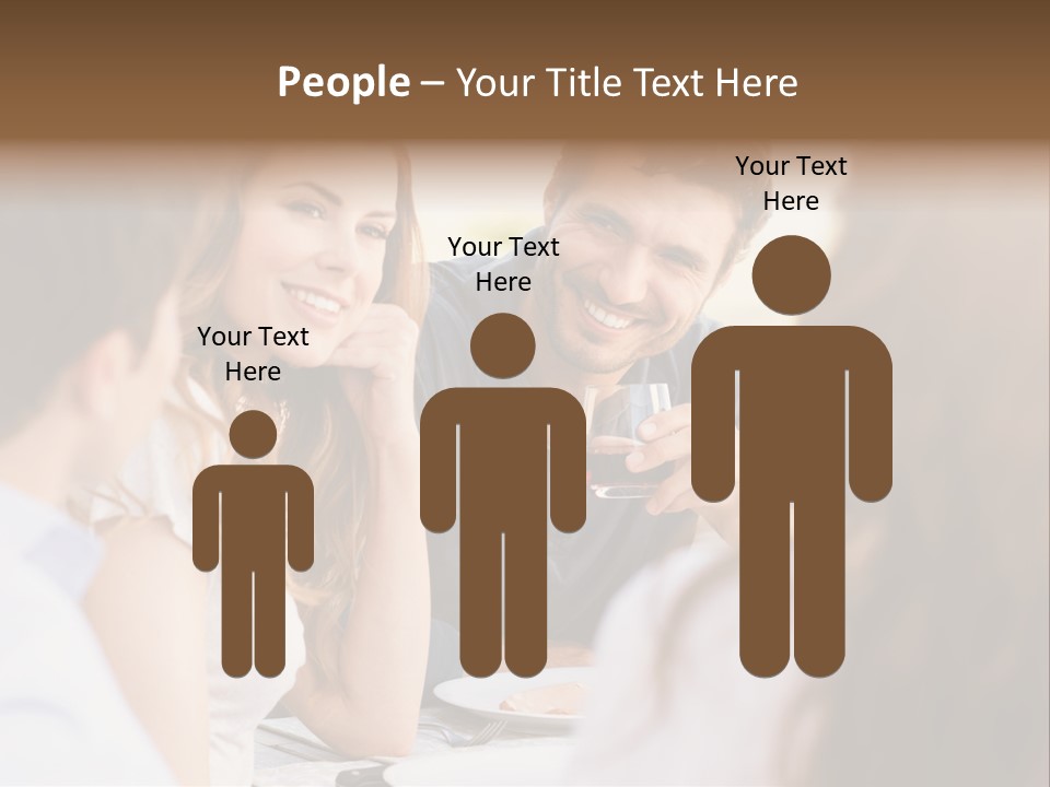 A Group Of People Sitting Around A Table Drinking Wine PowerPoint Template
