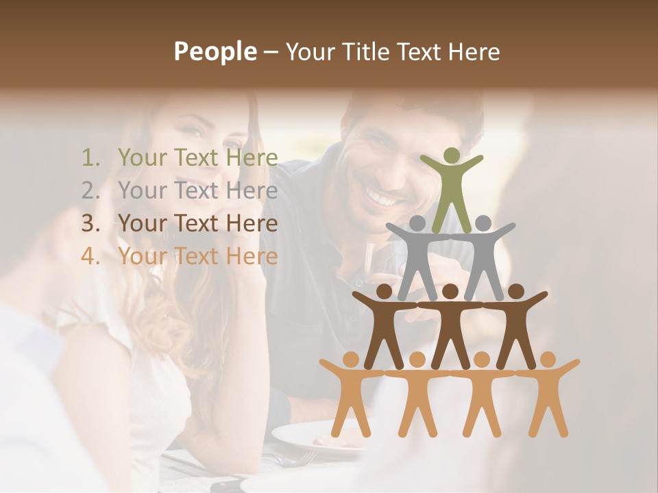 A Group Of People Sitting Around A Table Drinking Wine PowerPoint Template