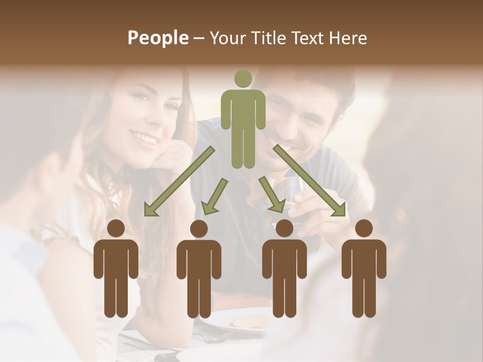 A Group Of People Sitting Around A Table Drinking Wine PowerPoint Template