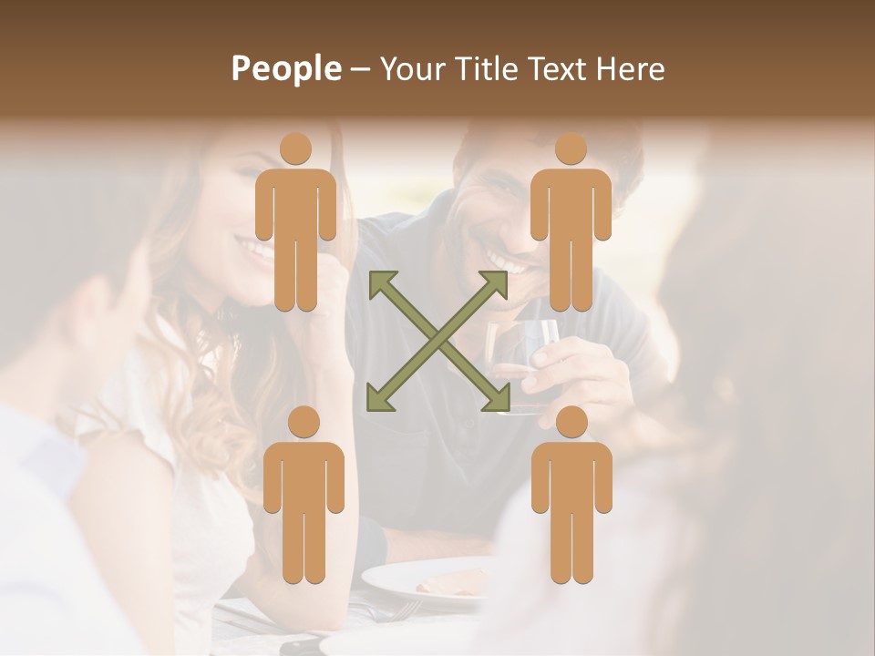 A Group Of People Sitting Around A Table Drinking Wine PowerPoint Template