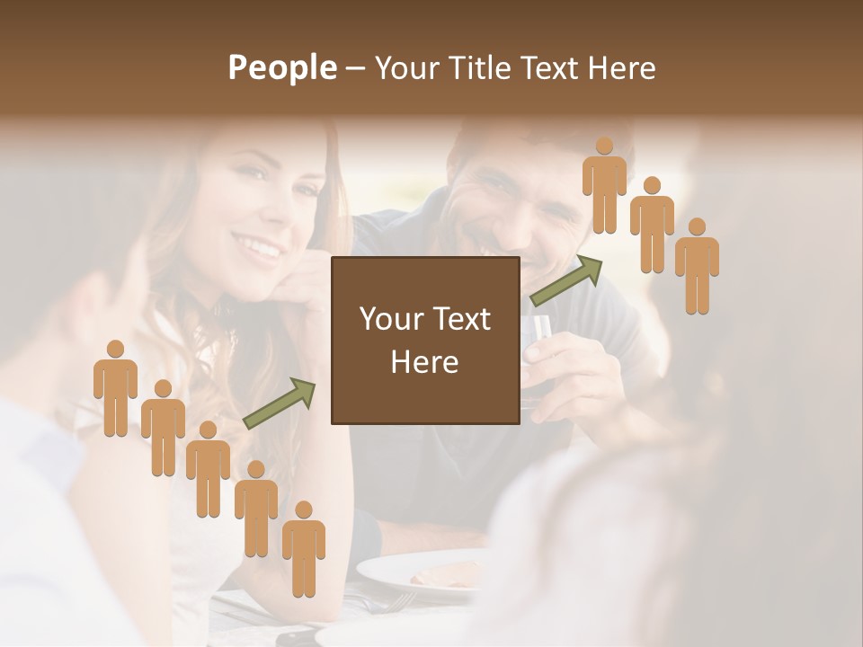 A Group Of People Sitting Around A Table Drinking Wine PowerPoint Template