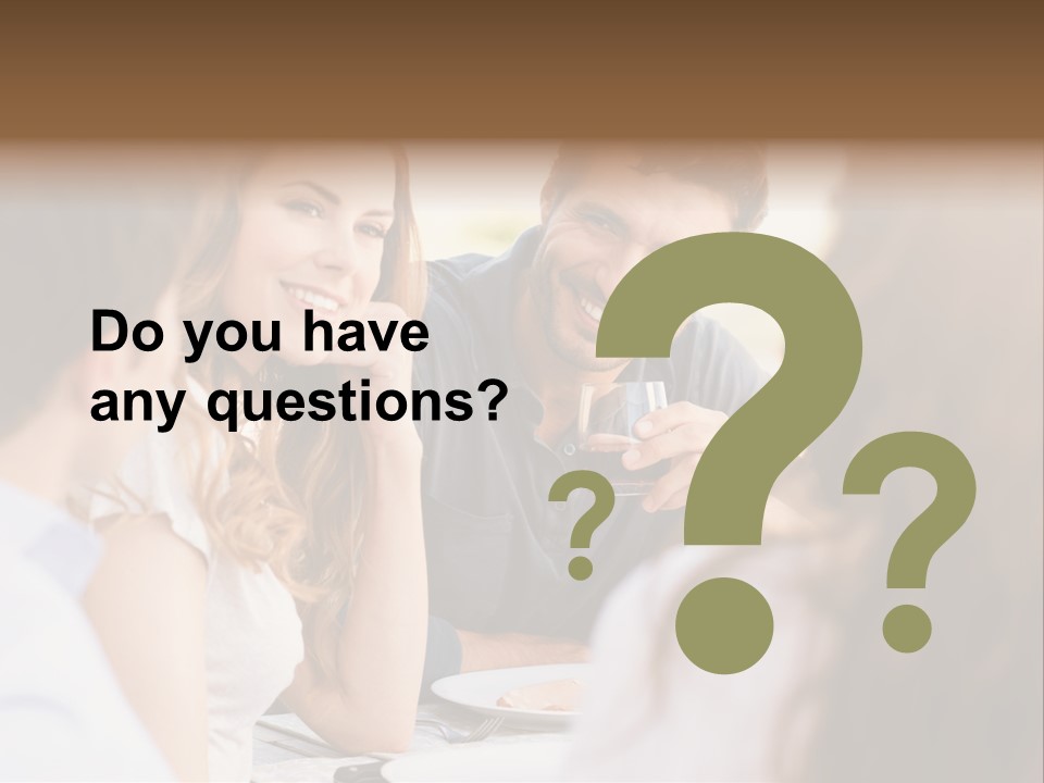 A Group Of People Sitting Around A Table Drinking Wine PowerPoint Template