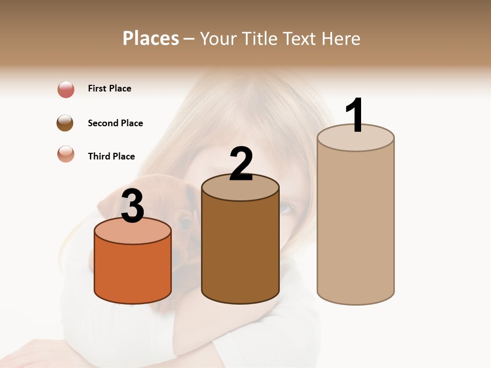 A Little Girl Holding A Puppy Powerpoint Template PowerPoint Template