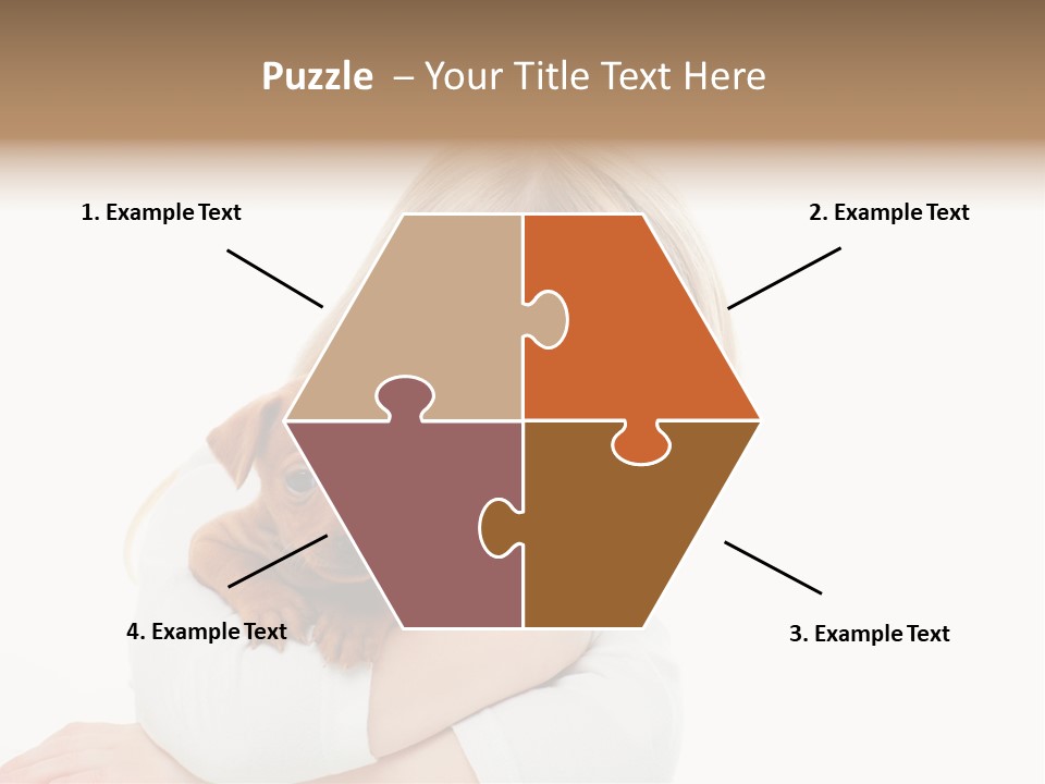 A Little Girl Holding A Puppy Powerpoint Template PowerPoint Template