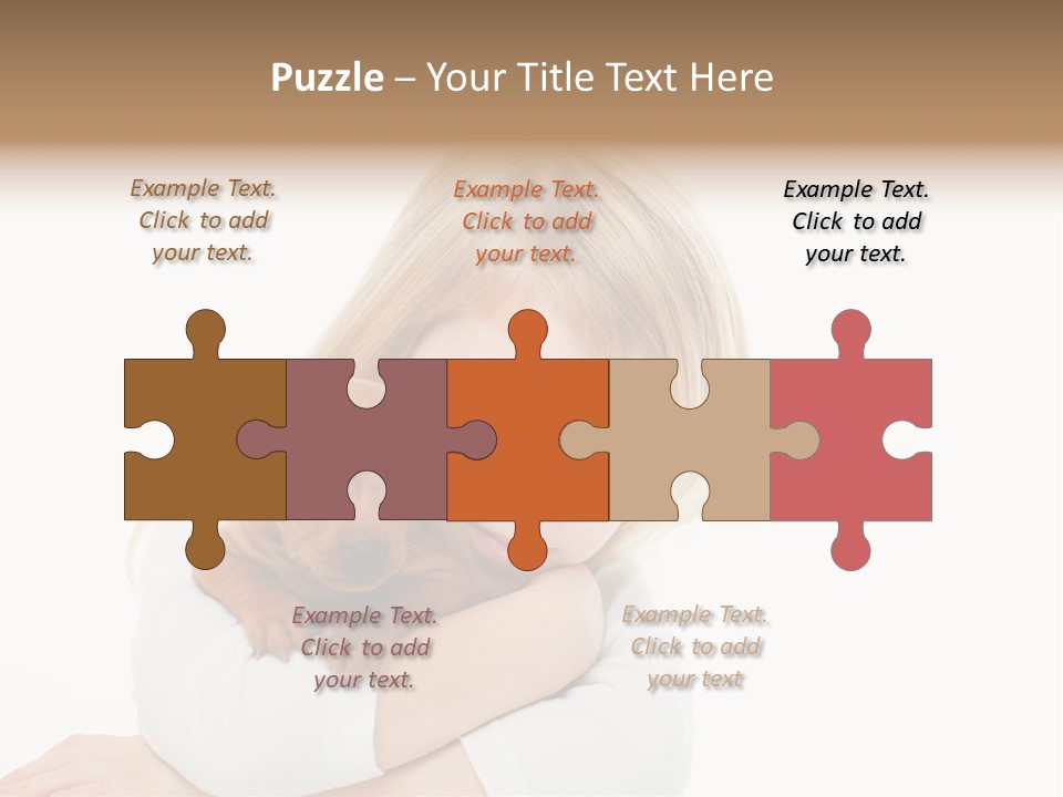 A Little Girl Holding A Puppy Powerpoint Template PowerPoint Template