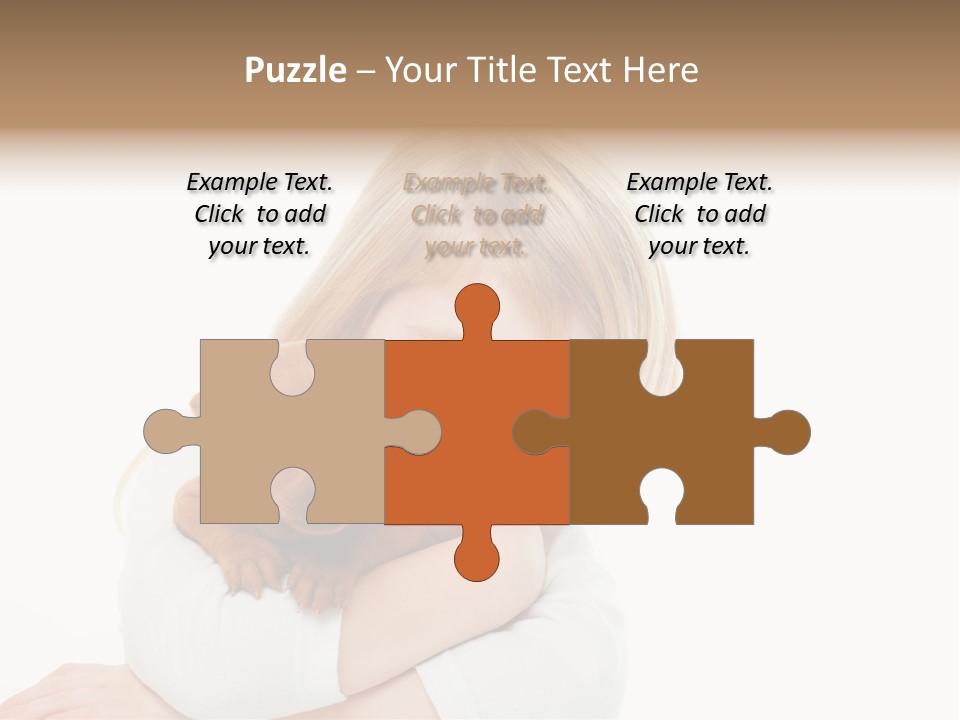 A Little Girl Holding A Puppy Powerpoint Template PowerPoint Template