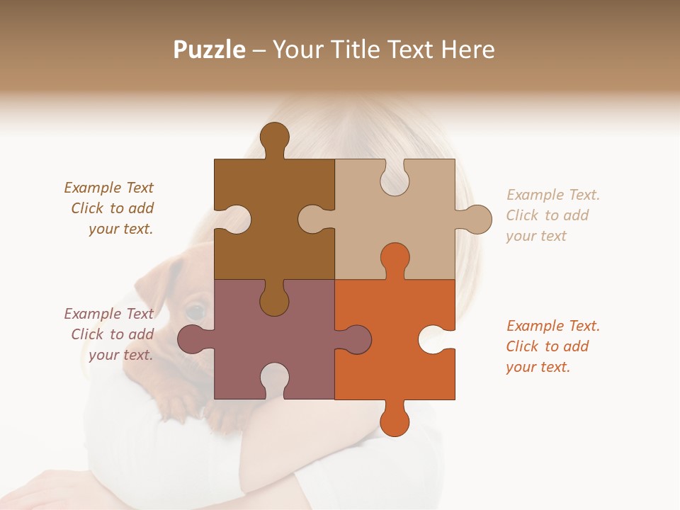 A Little Girl Holding A Puppy Powerpoint Template PowerPoint Template