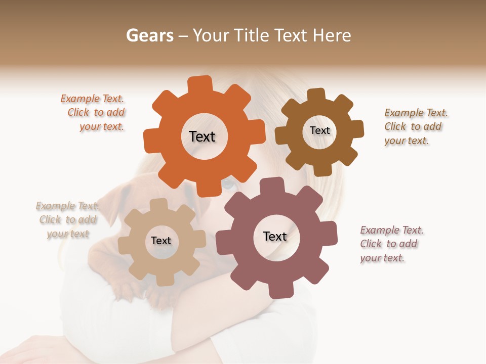 A Little Girl Holding A Puppy Powerpoint Template PowerPoint Template