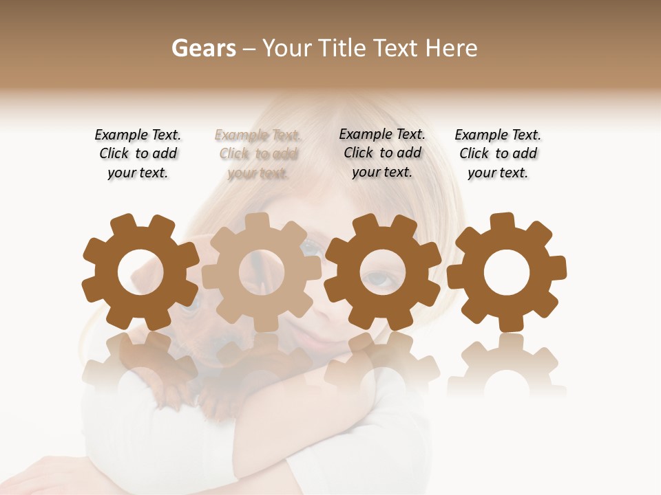 A Little Girl Holding A Puppy Powerpoint Template PowerPoint Template