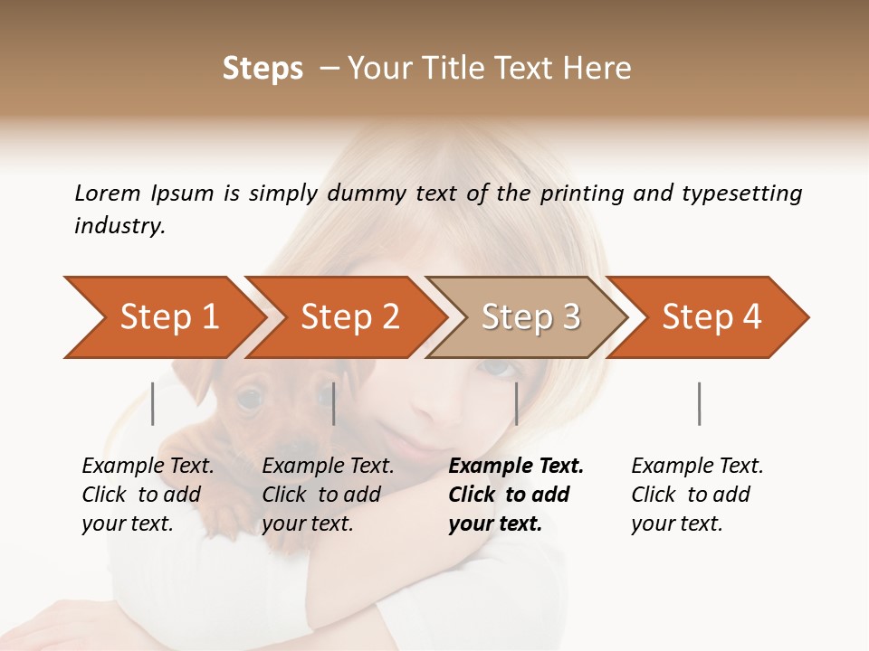 A Little Girl Holding A Puppy Powerpoint Template PowerPoint Template