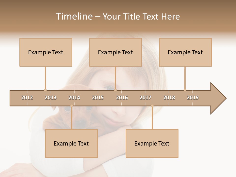 A Little Girl Holding A Puppy Powerpoint Template PowerPoint Template