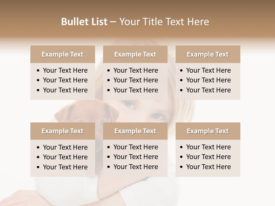 A Little Girl Holding A Puppy Powerpoint Template PowerPoint Template