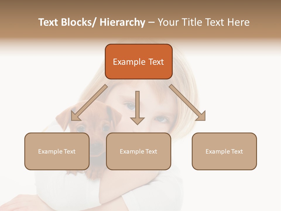 A Little Girl Holding A Puppy Powerpoint Template PowerPoint Template