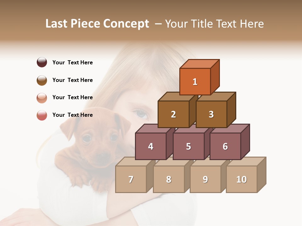 A Little Girl Holding A Puppy Powerpoint Template PowerPoint Template
