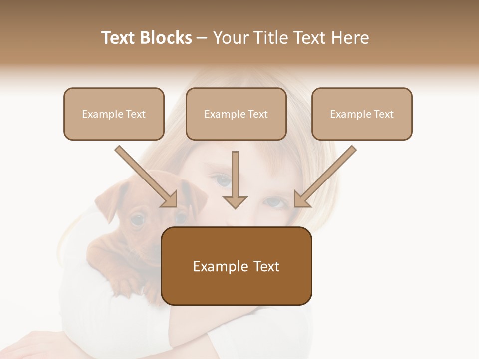 A Little Girl Holding A Puppy Powerpoint Template PowerPoint Template