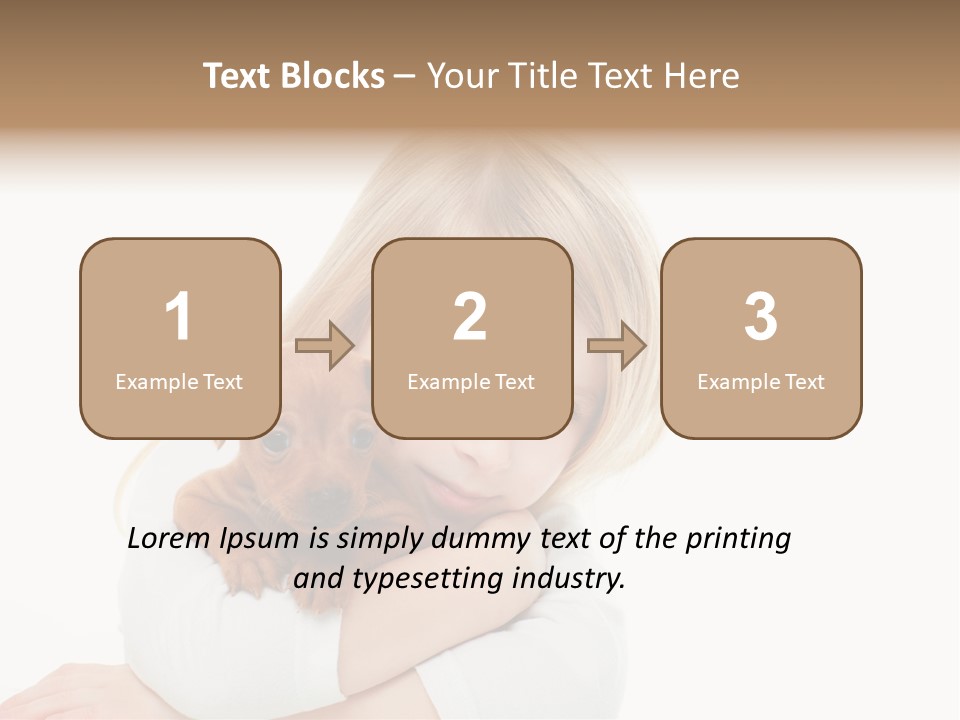 A Little Girl Holding A Puppy Powerpoint Template PowerPoint Template