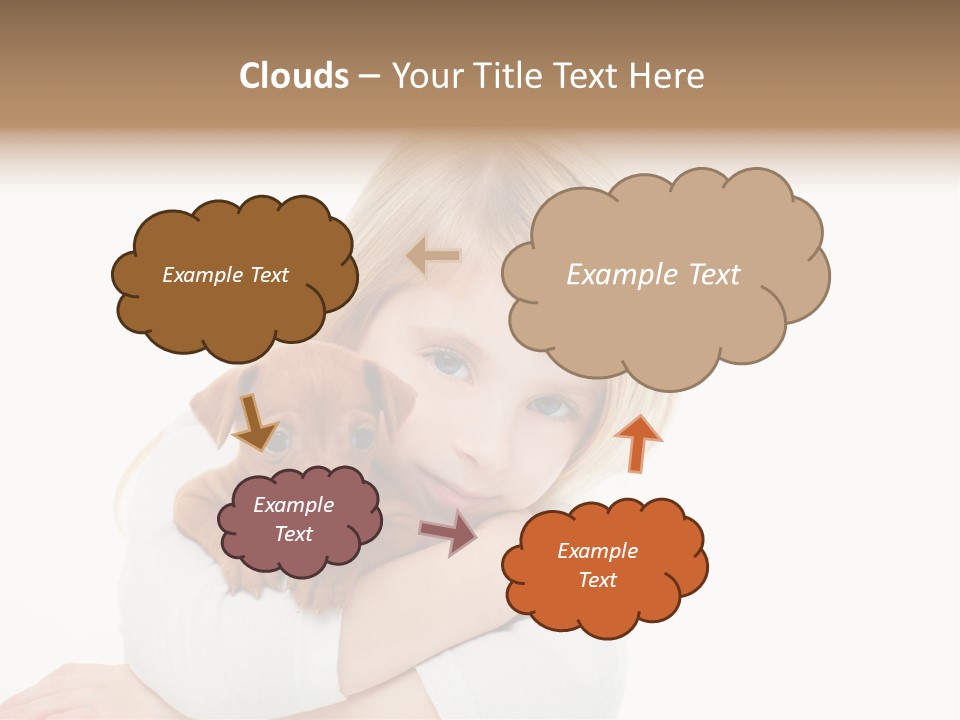 A Little Girl Holding A Puppy Powerpoint Template PowerPoint Template