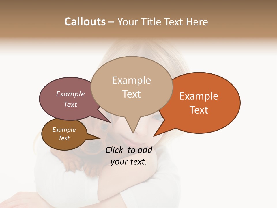 A Little Girl Holding A Puppy Powerpoint Template PowerPoint Template