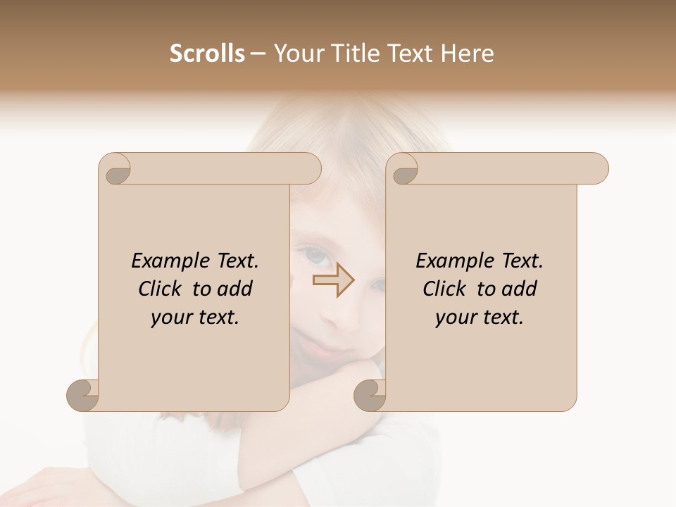 A Little Girl Holding A Puppy Powerpoint Template PowerPoint Template
