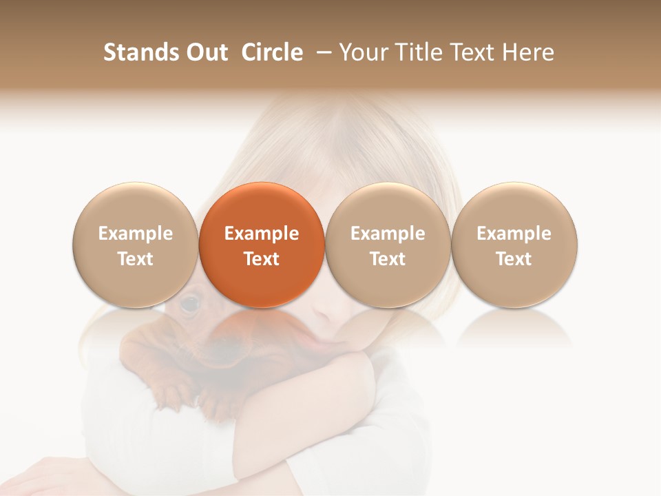 A Little Girl Holding A Puppy Powerpoint Template PowerPoint Template