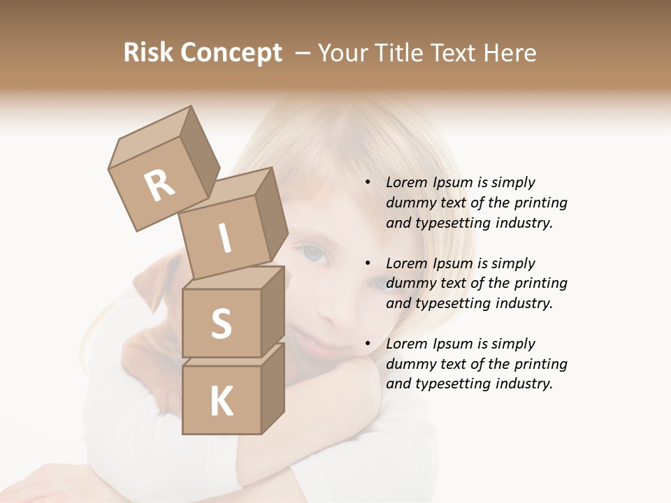 A Little Girl Holding A Puppy Powerpoint Template PowerPoint Template