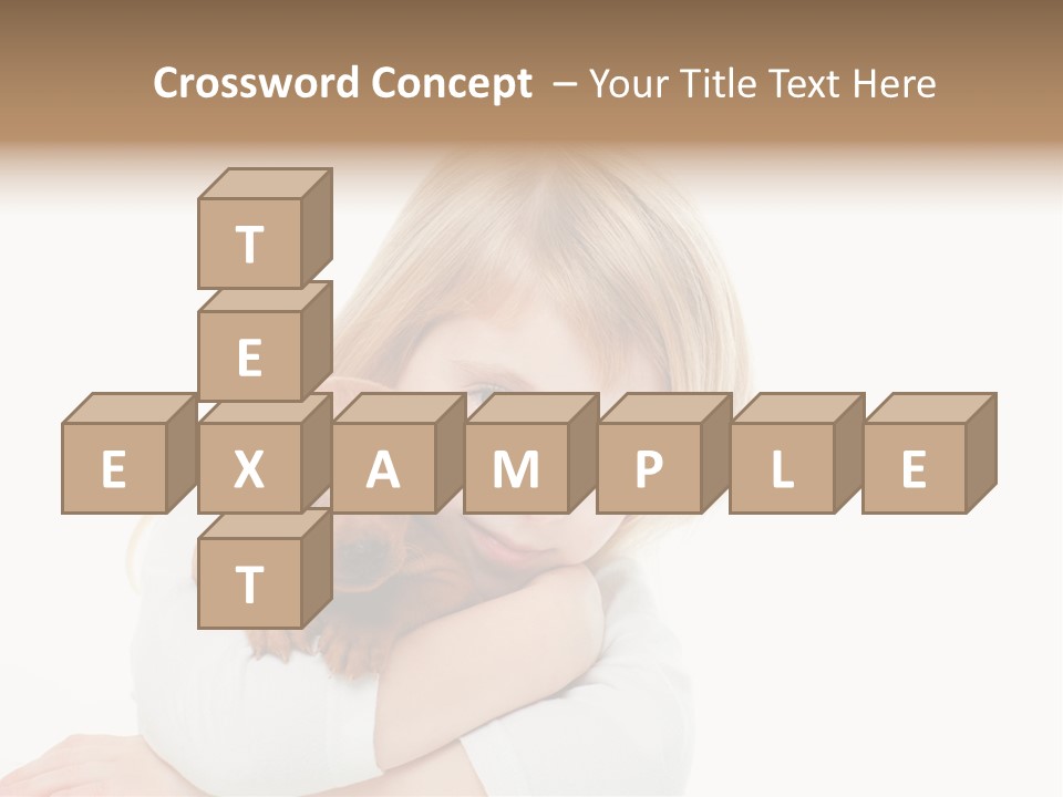 A Little Girl Holding A Puppy Powerpoint Template PowerPoint Template