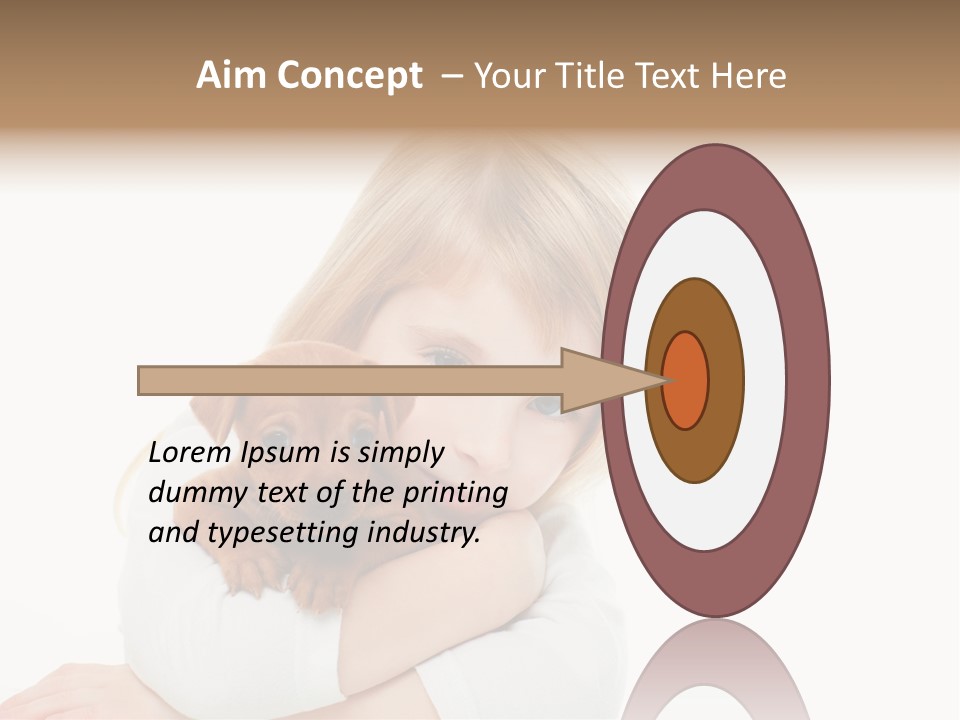A Little Girl Holding A Puppy Powerpoint Template PowerPoint Template
