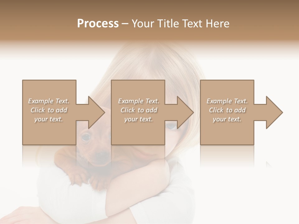 A Little Girl Holding A Puppy Powerpoint Template PowerPoint Template