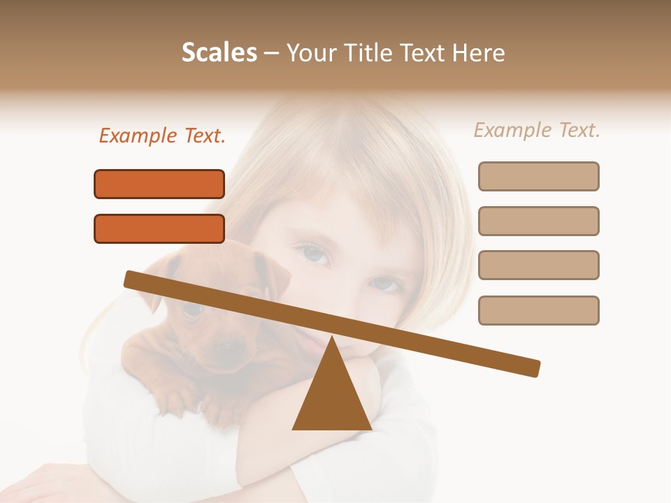 A Little Girl Holding A Puppy Powerpoint Template PowerPoint Template