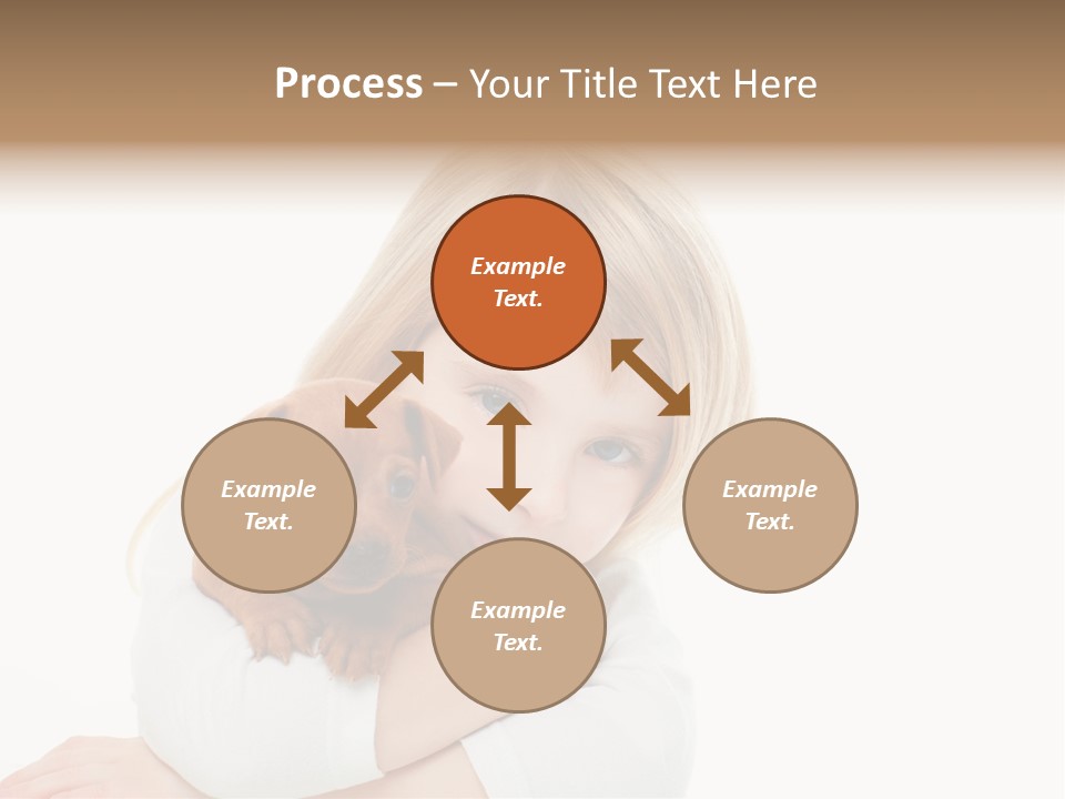 A Little Girl Holding A Puppy Powerpoint Template PowerPoint Template