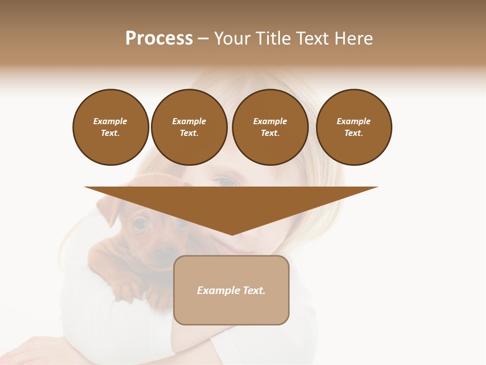A Little Girl Holding A Puppy Powerpoint Template PowerPoint Template
