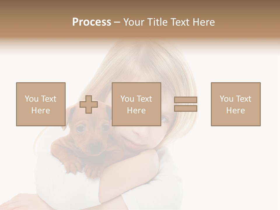 A Little Girl Holding A Puppy Powerpoint Template PowerPoint Template