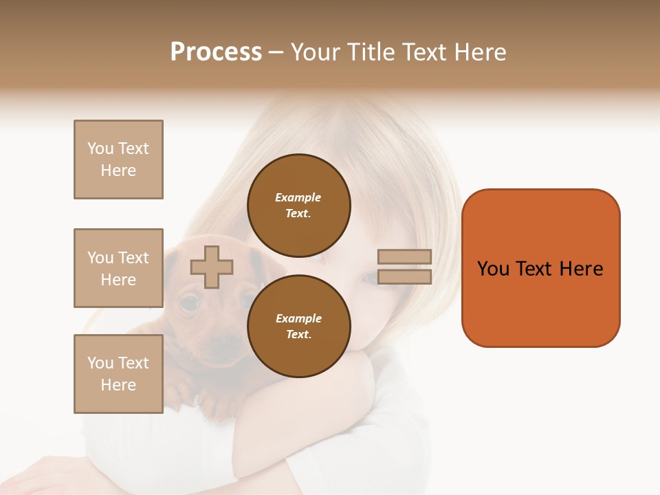 A Little Girl Holding A Puppy Powerpoint Template PowerPoint Template