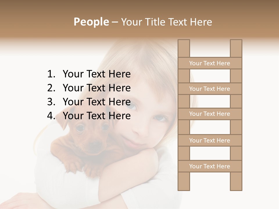 A Little Girl Holding A Puppy Powerpoint Template PowerPoint Template