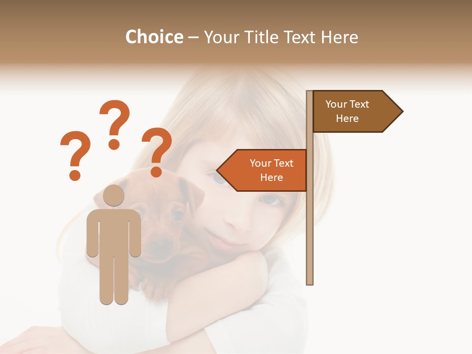A Little Girl Holding A Puppy Powerpoint Template PowerPoint Template