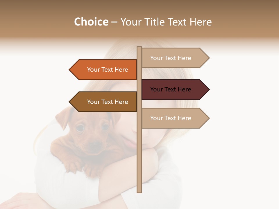 A Little Girl Holding A Puppy Powerpoint Template PowerPoint Template